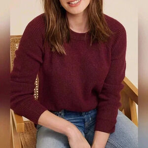 Maurices Dells Sweater, Maroon, Womens size small, stretchy, round neck